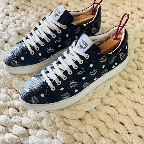 MCM Neo Terrain Visetos Monogram Leather Low Sneakers